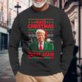 Make Christmas Great Again Santa Trump Christmas Ugly Langarmshirts Geschenke für alte Männer