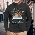 Christmas I Merry Fluffmas I Christmas Cats Cat Langarmshirts Geschenke für alte Männer