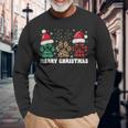 Christmas Outfit Christmas Party Outfit Cat Dog Paw Langarmshirts Geschenke für alte Männer