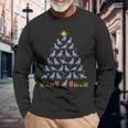 Christmas Tree Doves Pigeon Breeder Christmas Langarmshirts Geschenke für alte Männer