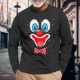 Clown Face Costume For Carnival Fancy Dress Clown Costume Langarmshirts Geschenke für alte Männer