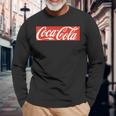 Coca-Cola Block Logo Langarmshirts Geschenke für alte Männer