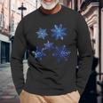 Cold Snowflakes Winter Langarmshirts Geschenke für alte Männer