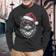 Cool Christmas Cat Santa Christmas Fun Langarmshirts Geschenke für alte Männer