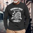 Cool Grandpa Play Dart Saying For Dart Player Langarmshirts Geschenke für alte Männer