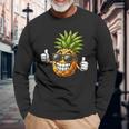 Cool Pineapple Wearing Sunglasses Fun Fruit Langarmshirts Geschenke für alte Männer