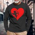 Cupid With Bow And Arrow Fun Love Heart Langarmshirts Geschenke für alte Männer