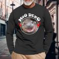 Cute Baby Hippo Moo Deng Bouncy Pig In Thai Hippopotamus Long Sleeve T-Shirt Gifts for Old Men