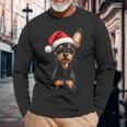 Cute Miniature Pinscher Dog Christmas Merry Xmas Graphic Langarmshirts Geschenke für alte Männer