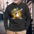 Dabbing Cheetah Sunglasses Cheetah Animal Colorful Long Sleeve T-Shirt Gifts for Old Men