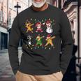 Dabbing Santa Elf Christmas Xmas Langarmshirts Geschenke für alte Männer