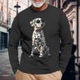 Dalmatian With Sunglasses Dogs I Love Dalmatian Langarmshirts Geschenke für alte Männer