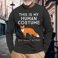 Das Ist Mein Menschen I'm Really A Fox Langarmshirts Geschenke für alte Männer