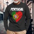 De La Bandera Del Corazón De Portugal I Love Portugal Camiseta de manga larga Regalos para ancianos