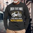 Der Will Nur Mofa Fahren Moped Mofafahrer Mofa Langarmshirts Geschenke für alte Männer