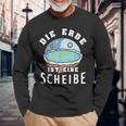 Die Erde Ist Eine Scheiben Langarmshirts Geschenke für alte Männer