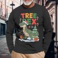 Dinosaur Christmas Jumper Xmas Tree Rex Pyjama Langarmshirts Geschenke für alte Männer