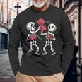 Divertido Boxeador Para Amantes Del Boxeo Kickboxing Esqueleto Camiseta de manga larga Regalos para ancianos