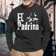 Divertido El Padrino Para Padrino Español Camiseta de manga larga Regalos para ancianos