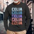 Divertido Regalo Nombre Celia Personalizado Primer Nombre Camiseta de manga larga Regalos para ancianos