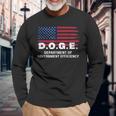 Doge Department Of Government Efficiency DOGE Government Long Sleeve T-Shirt Gifts for Old Men