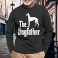 The Dogfather Greyhound Langarmshirts Geschenke für alte Männer