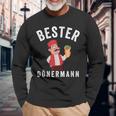 Doner Man With Doner Kebab Langarmshirts Geschenke für alte Männer