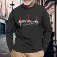 Düsseldorf Skyline Heartbeat Heart I Love Düsseldorfer Langarmshirts Geschenke für alte Männer