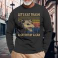 Lets Eat Trash And Get Hit By A Car -Intage Opossum Langarmshirts Geschenke für alte Männer