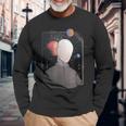 Faceless Man Planet Astronaut -Astral Cosmic Space Long Sleeve T-Shirt Gifts for Old Men