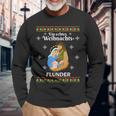 Flunder Fish Christmas Wonder Fishing Baltic Sea North Sea Langarmshirts Geschenke für alte Männer