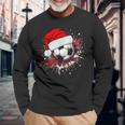 Football Santa Claus Christmas Xmas Langarmshirts Geschenke für alte Männer