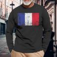 France Flag French Flag Football Fan Langarmshirts Geschenke für alte Männer