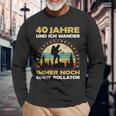 40 Year Old Birthday Mountain & Walking Hiking Langarmshirts Geschenke für alte Männer