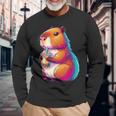 Capybara Bubble Tea Animal Lover Rodent Langarmshirts Geschenke für alte Männer