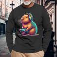 Capybara Gamerideo Games Lovers Capybara Langarmshirts Geschenke für alte Männer