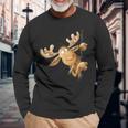 With Cartoon I Elk Wild Animal Motif Langarmshirts Geschenke für alte Männer