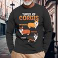 Corgi Types Untoasted Toasted Burnt Cute Puppy Corgis Long Sleeve T-Shirt Gifts for Old Men