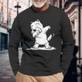 Gentle Westie Dog Dab Dance Langarmshirts Geschenke für alte Männer