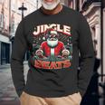 Jingle Beats Music Dj Santa Christmas Ugly Xmas Langarmshirts Geschenke für alte Männer