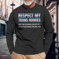 Respect My Trans Homies Gay Pride Month Lgbtq Equality Langarmshirts Geschenke für alte Männer