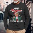 Trump Make Christmas Again Ugly Christmas Sweater Langarmshirts Geschenke für alte Männer