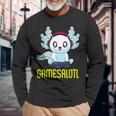 Gamesalotl Gamesolotl Gamer Gaming Axolotl Playsalotl Langarmshirts Geschenke für alte Männer