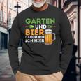 Garten Und Bier Darum Bin Ich Hier Gärtner Hobbygärtner Langarmshirts Geschenke für alte Männer