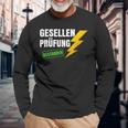 Gesellenprüfung Elektriker Gesellenbrief Saying Gesellen Langarmshirts Geschenke für alte Männer