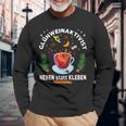 Glühweinaktivist Heben Statt Kleben Glühwein Aktivist Langarmshirts Geschenke für alte Männer