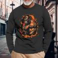 Gorilla Muscle Workout Animal Beast Bodybuilding Gym Langarmshirts Geschenke für alte Männer