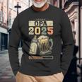 Grandpa 2025 Pregnancy Announcement Expecting Grandfather Langarmshirts Geschenke für alte Männer