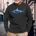 Great Shark Diver Scuba Diving Long Sleeve T-Shirt Gifts for Old Men