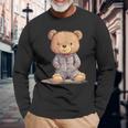 Great Teddy Bear In Soft And Cosy Pyjamas Langarmshirts Geschenke für alte Männer